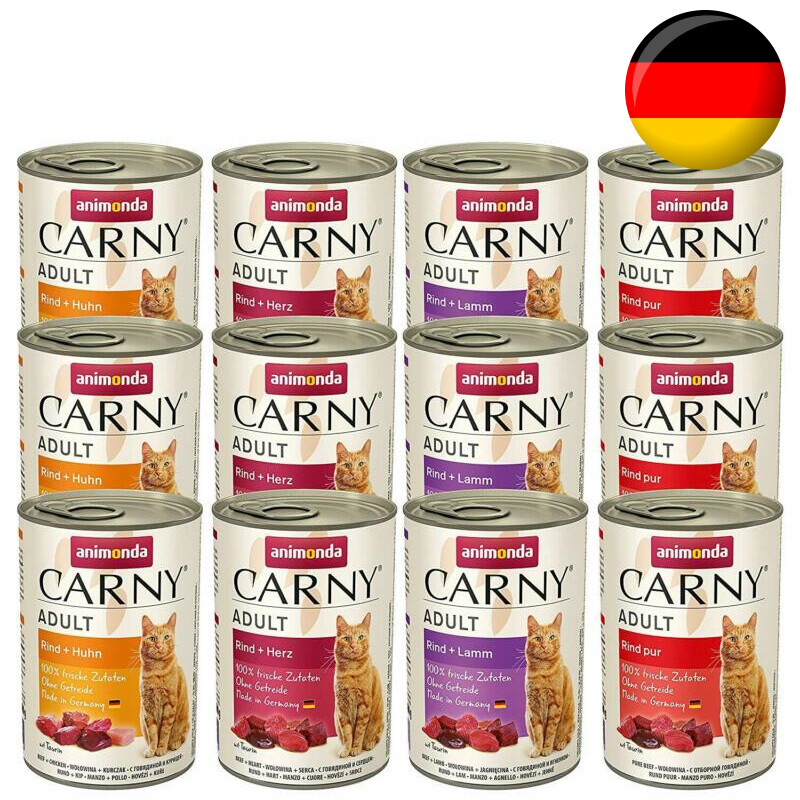 Animonda Carny Carny  Katzenfutter Nassfutter Katzen Mix mit Rind (12x400g)