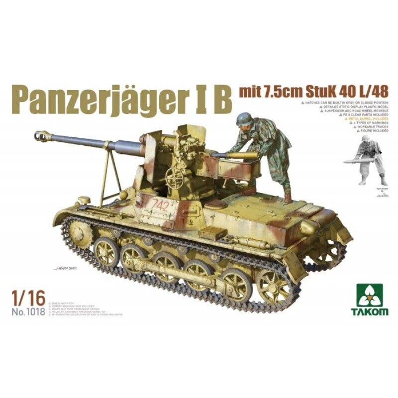TAK1018 TAKOM 1/16 Panzerjger I B mit 7.5cm Stuk 40 L/48