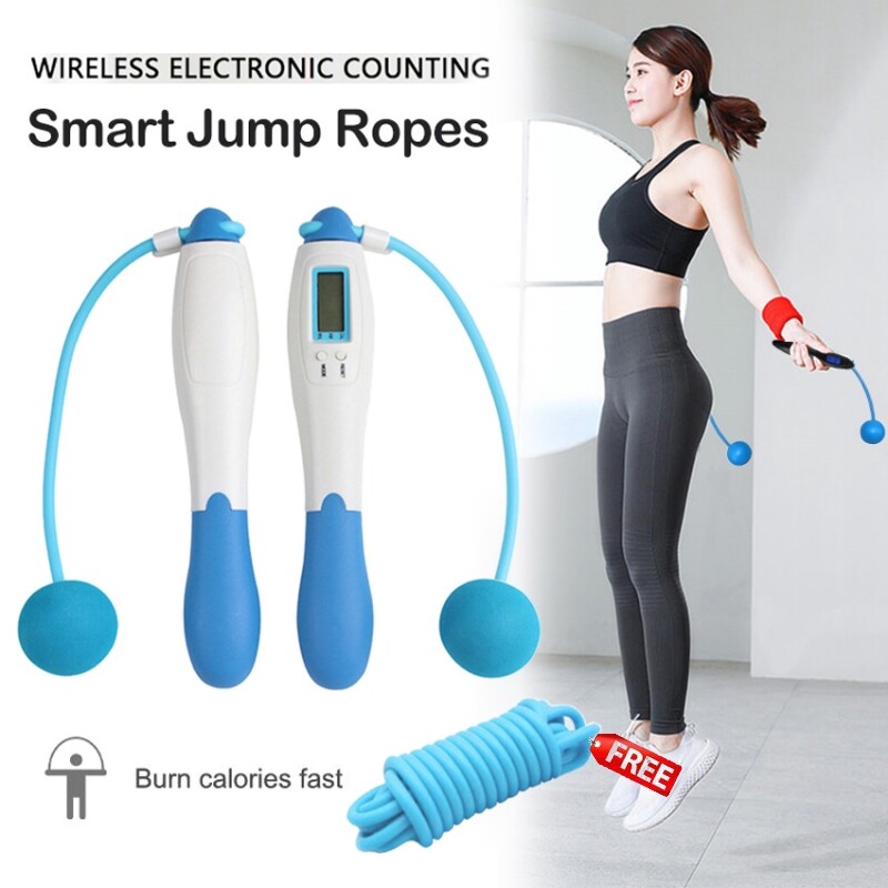 Corda Salto Saltare Jump Rope Wireless Senza Fili Contatore Digitale Fitness bal 1