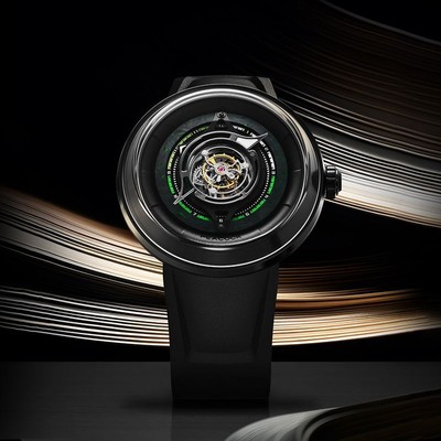 Pre-owned Peacocks Peacock Black Hole Tourbillon Black