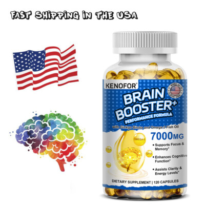 Omega-3 Fish Oil with Ginkgo Biloba, 7000 Mg, 120 Capsules