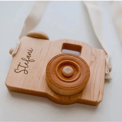 Kids Cute Nordic Hanging Wooden Camera Toys Handmade Toys Kids Safe Natural Toys