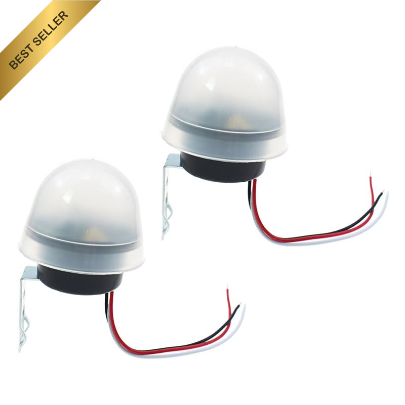 2Pcs AS-20 DC12V 10A Light Control Switch Twilight Switch Street Light Automatic