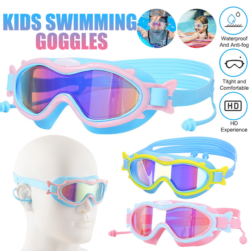 Kids Swim Goggles With Swim Cap Set - Anti-Fog, UV Protection For Boys & Girls Ages 3-12