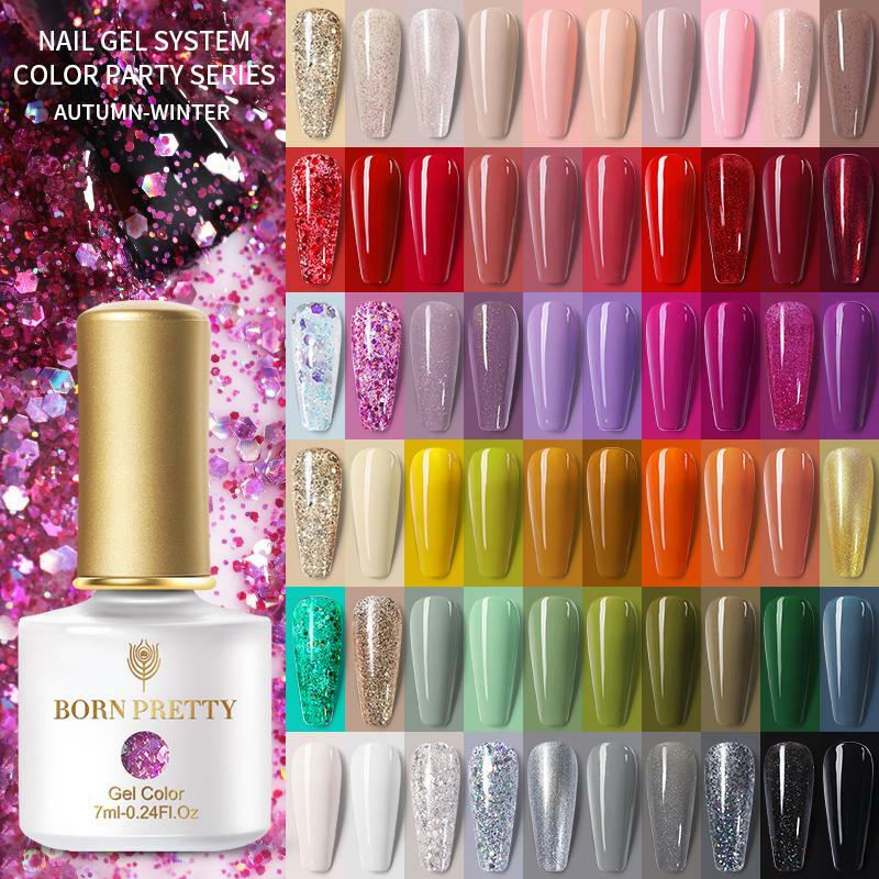 BORN PRETTY 7ML Nail Art UV Gel Polish Soak off UV LED Color Base Top Varnish