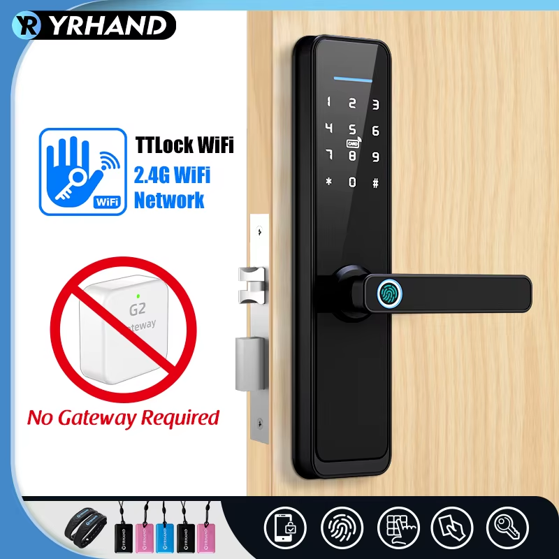 New Ttlock Wifi Electronic Smart Door Lock With Biometric Fingerprint Work with