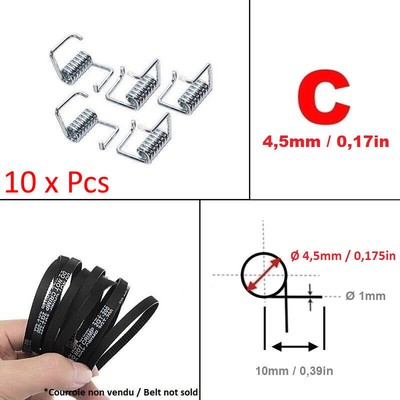10 x GT2 Belt Tensioners 6 mm Springs for Anet, Prusa CNC 3D Printer