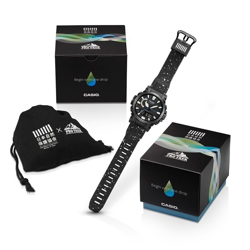 Pre-owned Casio Pro Trek Prw-61nj-1jr Japan Nature Conservation Limited Solar Men Watch