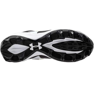 Under Armour Boy's Crusher RM Jr. Football Cleat, Black/White, 10K D US