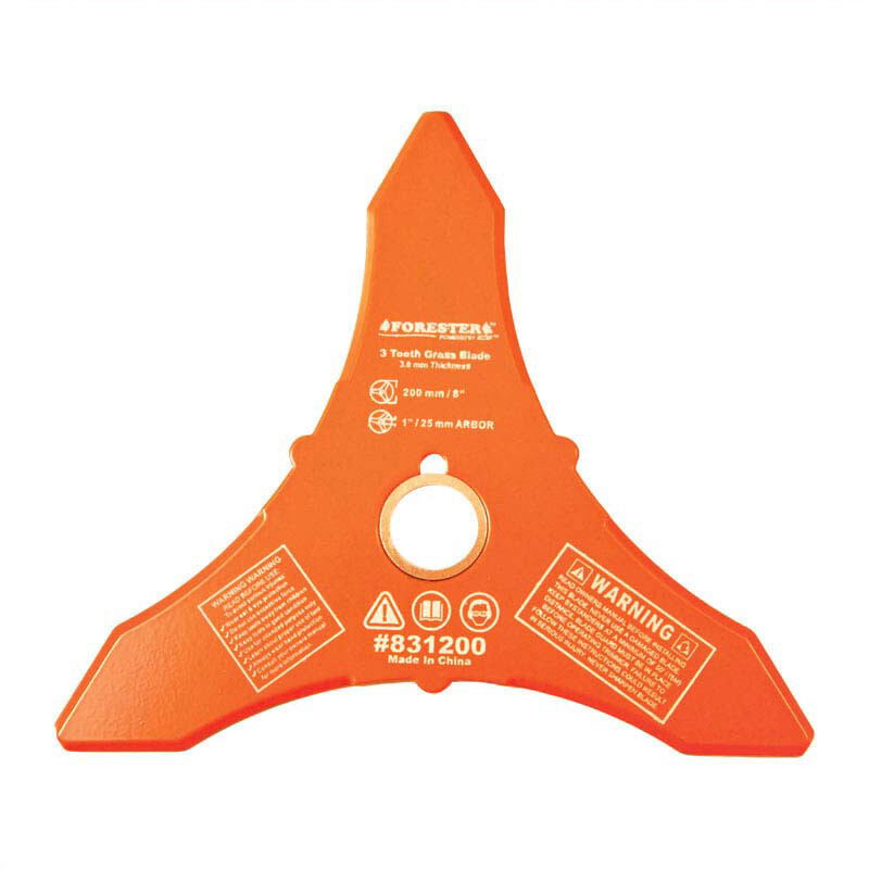 Forester 3 Tooth Brush Cutter Blade - 8" Diameter x 1" or 20mm Arbor