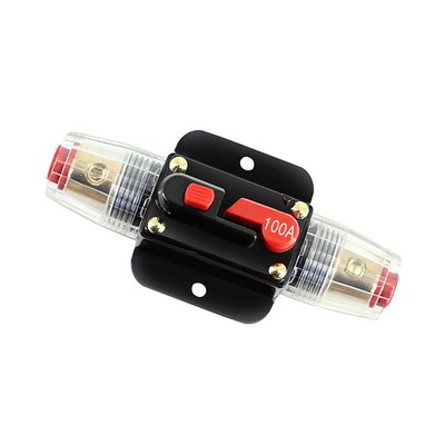 Auto Circuit Breaker Car Stereo Audio Inline Fuse Switch Holder 100A 12V-32V 1pc