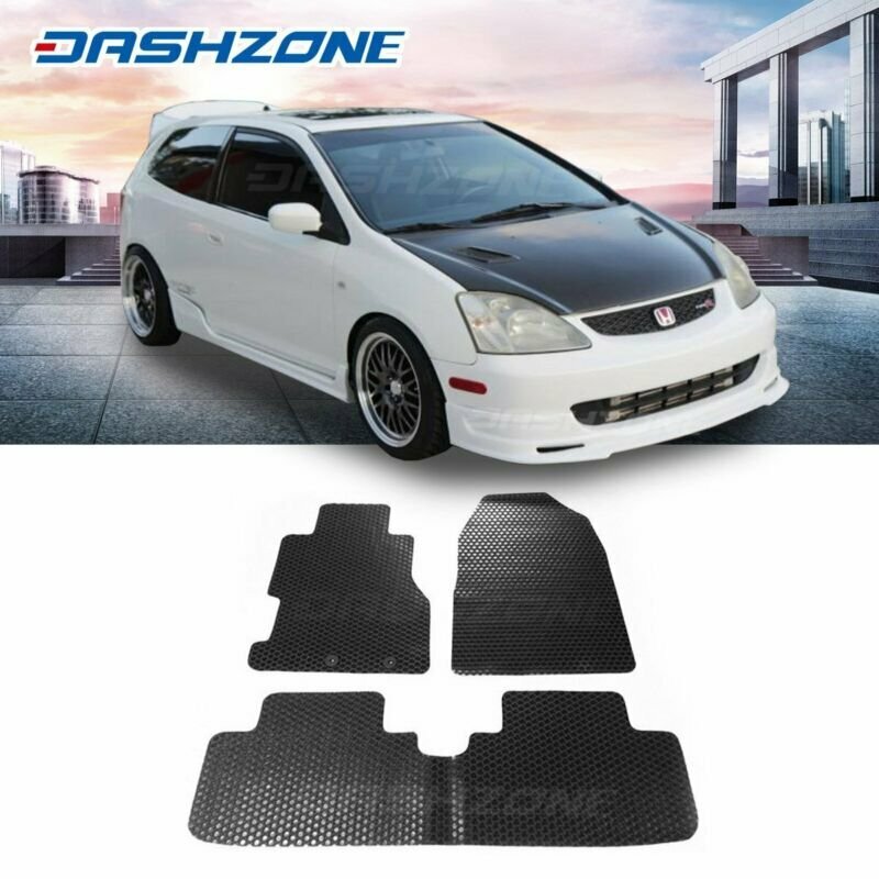 All Weather Black Rubber Floor Mat Front Rear Fit 2002 2005 Honda