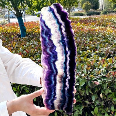 5.15LB Natural color fluorite slice quartz crystal mineral specimen