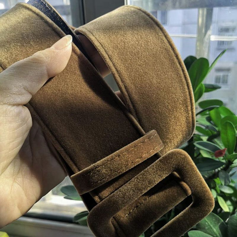 Ladies Solid Velvet Wide Belt Cinch Corset High Waist Belt Waistband Retro Decor