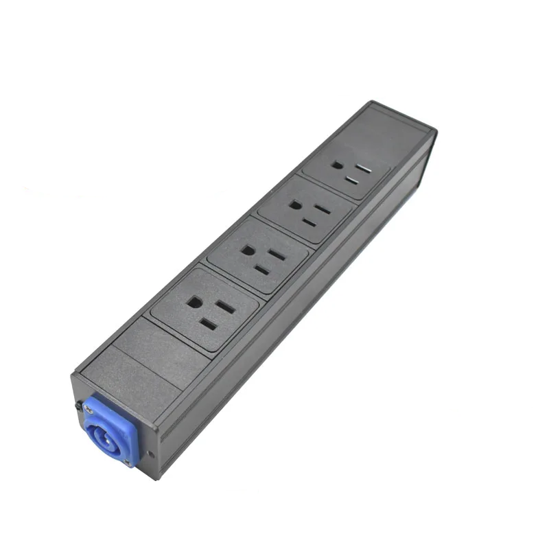 Neutrik Compatible PowerCon to 5-15 Edison Power Strip Distro Quad Box Extension