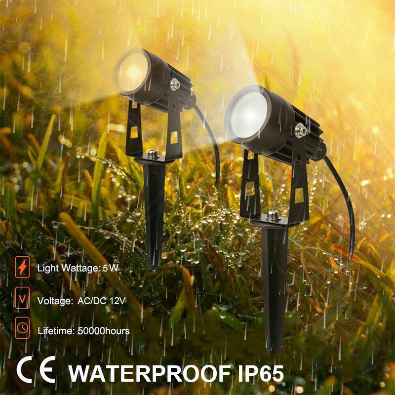 LED Low Voltage 12V 5W Landscape Light 3000K Garden Outdoor Lamp Spotlight IP65