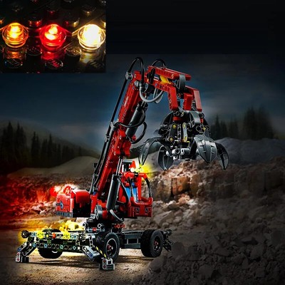 USB Lights for Lego 42144 Technic Material Handler Crane Building-NO Lego Model