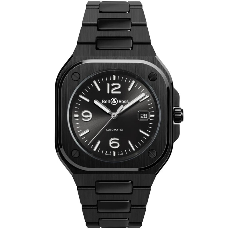 Pre-owned Bell & Ross Br 05 Auto 41mm Black Dial Ceramic Men's Watch Br05a-bl-ce/sce
