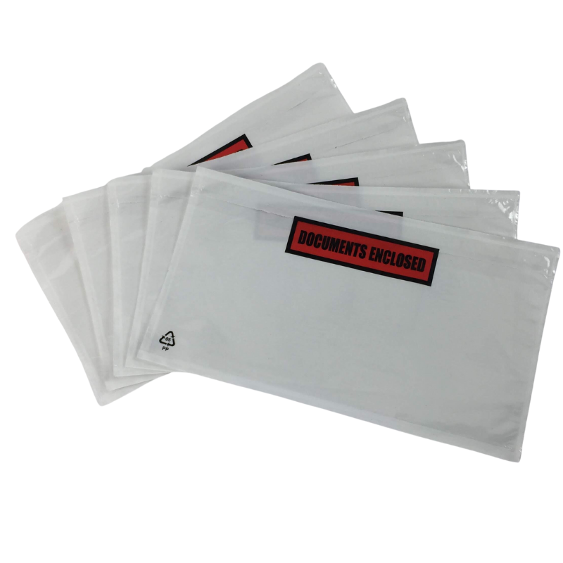 DL PRINTED DOCUMENTS ENCLOSED SHIPPING (110X230MM) POSTAL WALLETS POUCHES LABELS