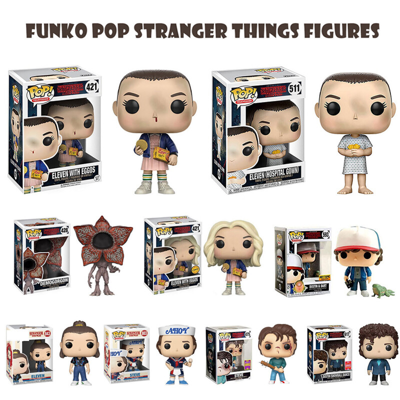 Funko POP Stranger Things Keychain Eleven Demogorgon Dustin Steve Action Figure