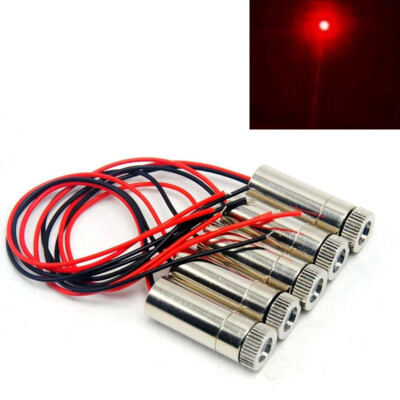 5pcs Focus 650nm 50mw  Red dot Laser Module Positioning Lights 12x35mm