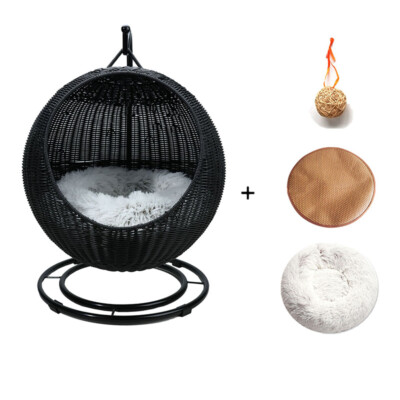 Pet Daily Kit Cat Nest Basket With Stand Cat Hammock Bed Swinging Elevated