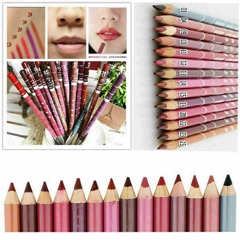 12 Stk Konturenstifte Lippenkontur Wasserfest Lip Liner Lippen Stift Makeup