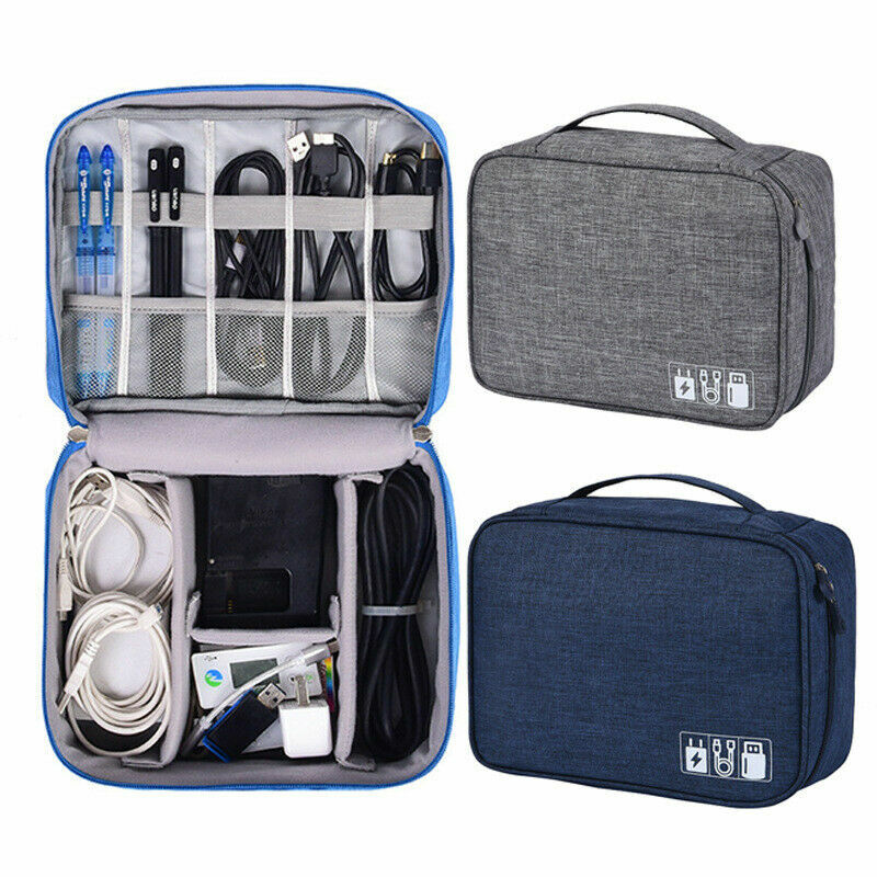 1x USB Cable Organizer Pouch Travel Electronics Storage Bag Charger Wire Case UK