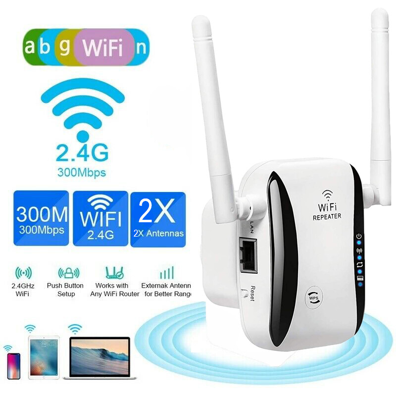 300Mbit/s WLAN Repeater Router Range Wifi Signal Verstärker Access Point Booster