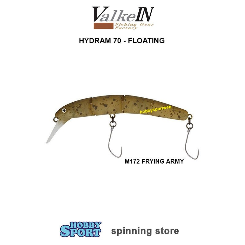 VALKEIN HYDRAM 70 mm COL. M172 FRYING ARMY MINI CRANCK FLOAT. 3,7g A.TROUT