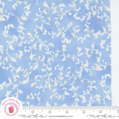 Moda SUMMER BREEZE 33686 14  Sky Blue Floral  Tonal Quilt Fabric SHABBY CHIC