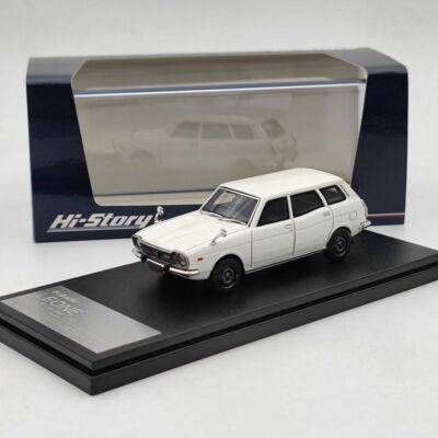 LEONE SwatBack ホワイトミニカー Hi Story 1/43 Scale Resin Model Car Subaru Leone Estate Van