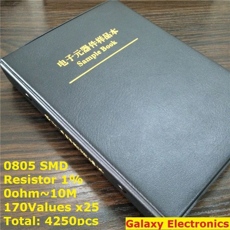 0805 1% SMD SMT Chip Resistors Assortment Kit 170Values x25 Assorted Sample Book