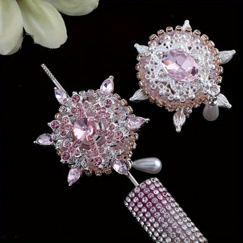 2pcs / Menge Drehbar Strass Sonnenblume Perlen für DIY Handy Stift Tasche Ketten