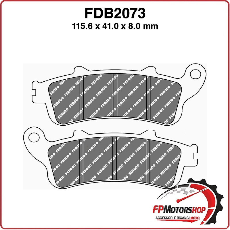 PASTIGLIE FRENO PER SCOOTER FDB2073ST HONDA PANTHEON 125/150 98>99 FORESIGHT 250