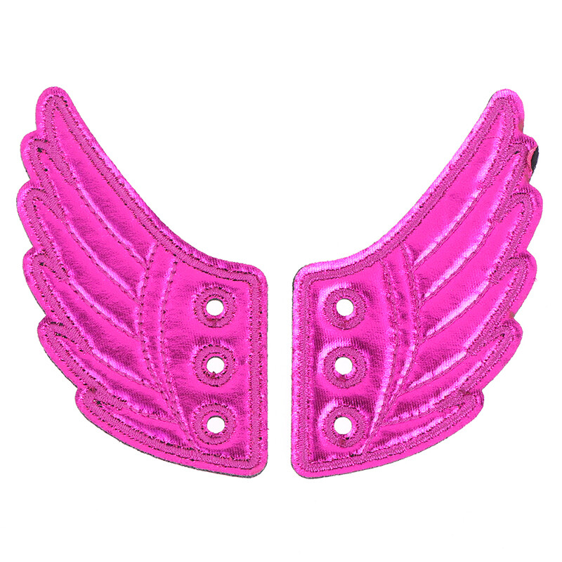 Kids Foils Shoes Sneaker Angel Wing Girls Boys Clothing Decor DIY Accessories\