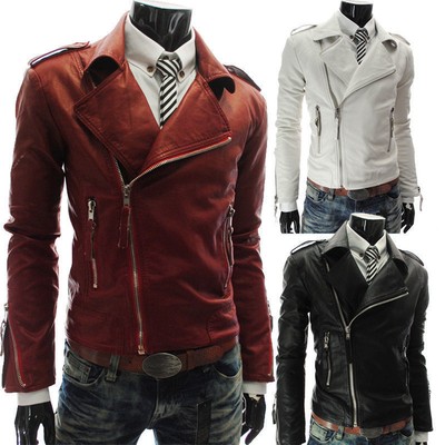 MARKENLOS - UNSERER PRODUKTION - HAND GEMACHT - IT DE HERREN LEDERJACKE BIKER MEN'S LEATHER JACKET COAT HOMME VESTE EN CUIR R12B