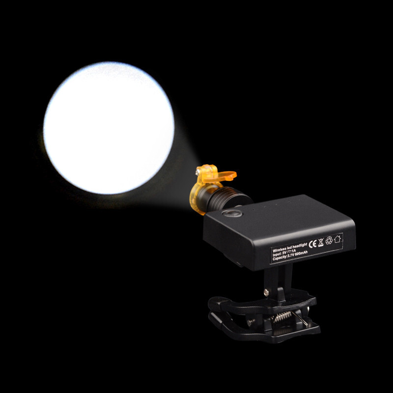 Dental 5W LED Wireless Head Light w/ Optical Filter for Loupes Glasses DY-013 US