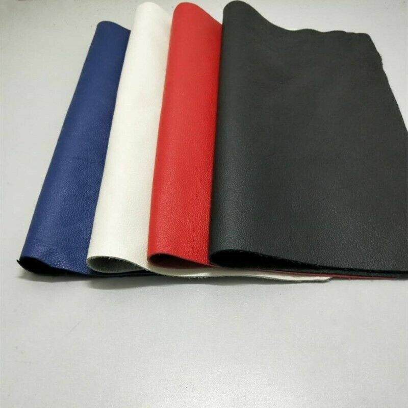 Genuine Real Leather Fabric First Layer Cowhide Hide Cut Material Scrap Red Blue