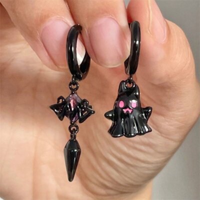 2024 Halloween Fashion Ghost Drop Dangle Earrings Hoop Women Party Jewelry Gift