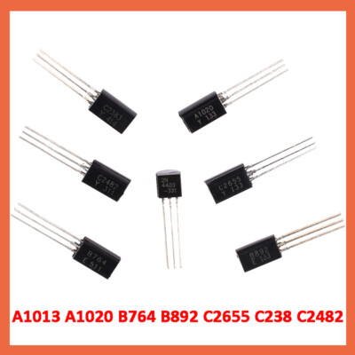 Transistor Packs A1013 A1020 B764 B892 2SB892 C2655 C238 C2482 TO92L PNP / NPN