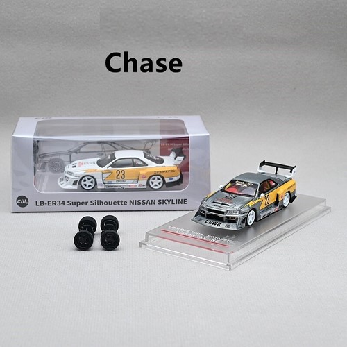 ミニカー CM LBWK ER34 Super Silhouette SKYLINE CM Model Nissan Skyline LBWK LB-ER34 Super Silhouette Chase