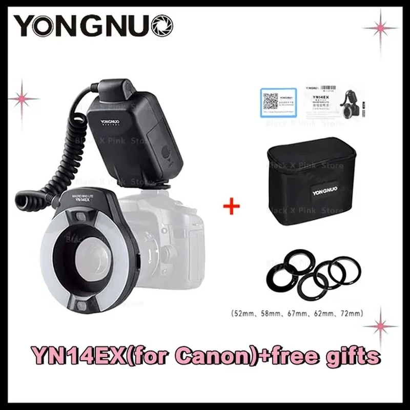 YN-14EX YN14EX II YN24EX Flash LED TTL Macro Ring Lite Flash Speedlite Light 5D