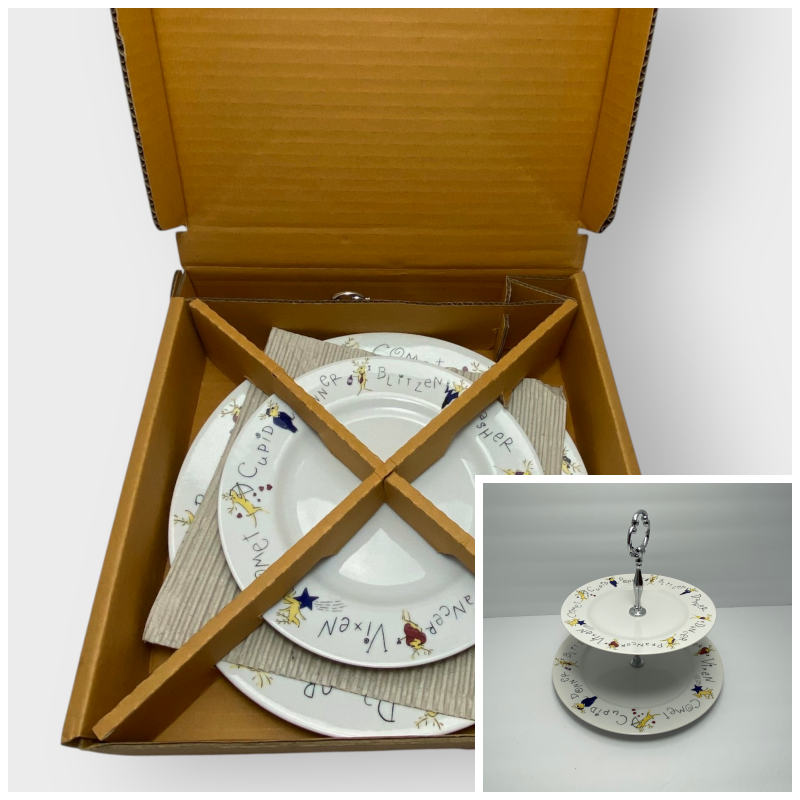 Pottery Barn Reindeer Rudolph Tiered Serving Stand | Original Packaging