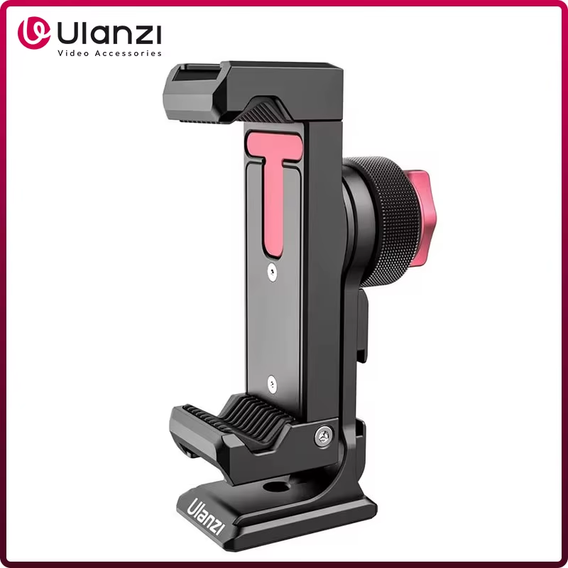 ST-27 Iron Man IV Metal Phone Clip 360° Vertical Shooting Smartphone Clamp With