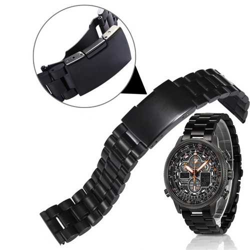 Black Stainless Steel Watch Band For CITIZEN Navihawk U680-S098378