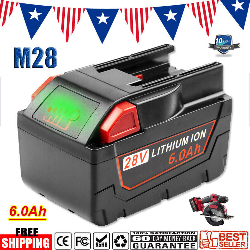 Replacement For milwaukee M28 V28 28V Volt 48-11-2830 Li-ion LED Tools Battery