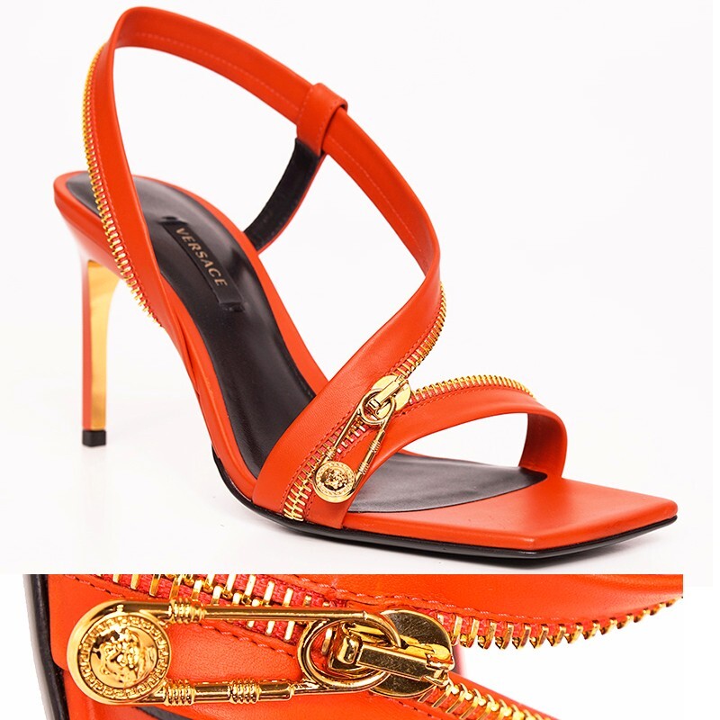 サンダル・ミュール VERSACE Sandals Women Patent Leather Orange/Coral $_57.JPG?set_id=880000500F