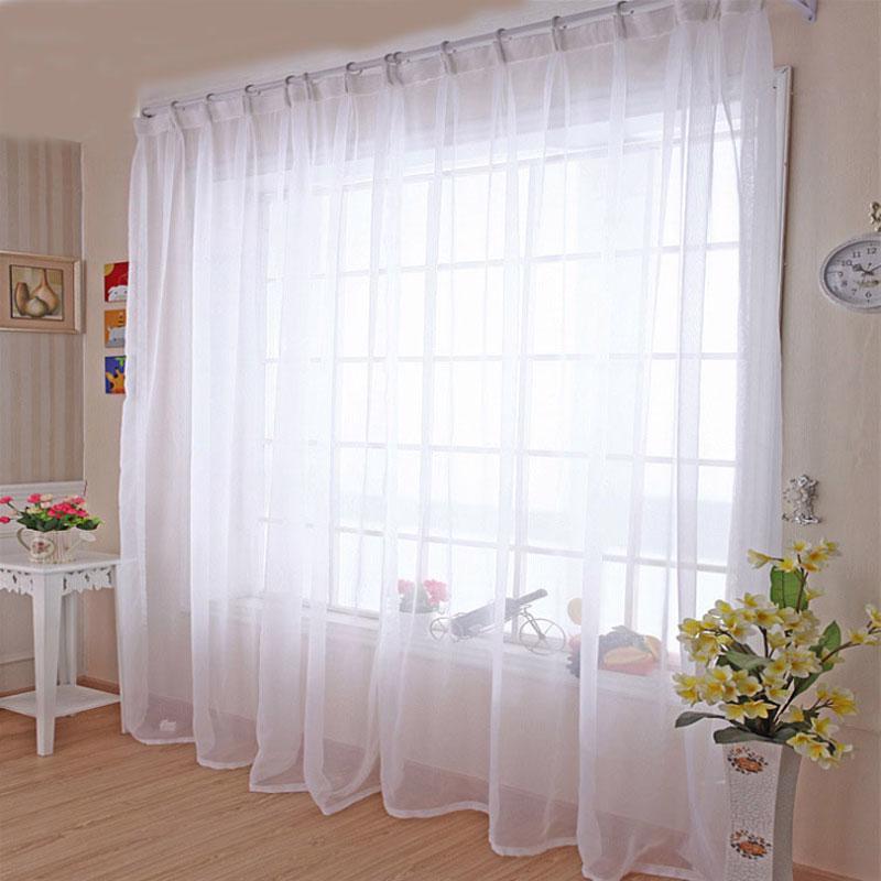 Tulle Curtains Modern Home Decoration White Curtains For Living