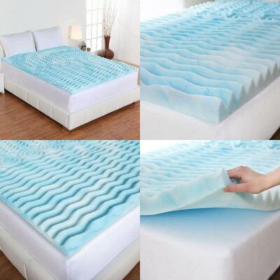 2 Inch Cool Gel Memory Foam Mattress Topper 5 Zones Orthopedic Pad BEST Sleep (Best Cool Gel Mattress)